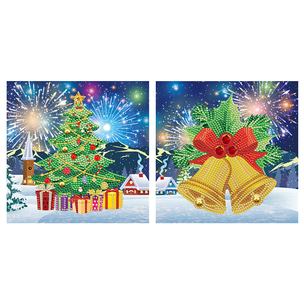 

2pcs Christmas - 5D DIY Craft Wall Sticker, 501 Original
