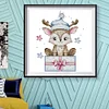 (Counted/Stamped) 14CT Christmas Fawn-Cross Stitch 16*19cm/6.3*7.48in(Brand)