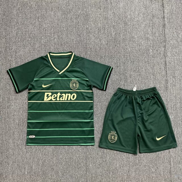 24/25 Sporting Lisbon Away Kids Kit Football Shirt Thai Quality