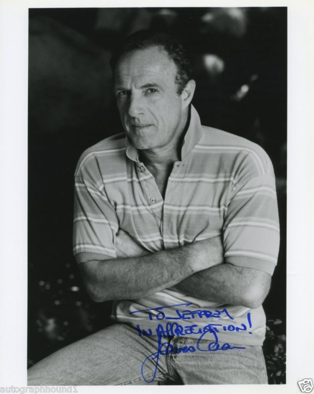 JAMES CAAN SIGNED AUTOGRAPHED BW 8X10 Photo Poster painting