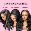 13x6 Full Lace Frontal Wig Deep Wave Wig 34inches Natural Black Hair Pre Plucked Human Hair Wig
