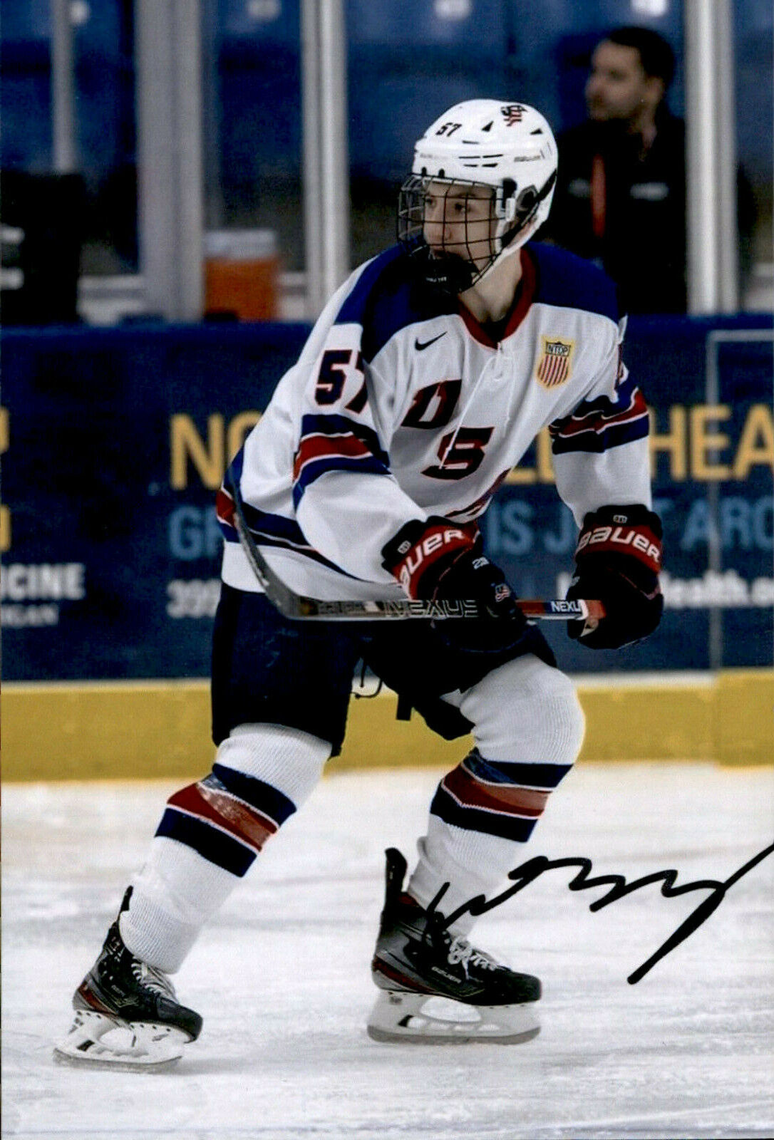 Ethan Straky SIGNED autographed 4x6 Photo Poster painting TEAM USA / NHL DRAFT 2021 #2