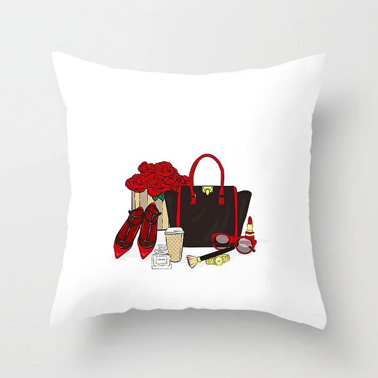 Lip Print Pillow Home Decor Romantic Wedding Party Decor Cushion Cover Pillowcase Valentine's Day Decor Pillowcase