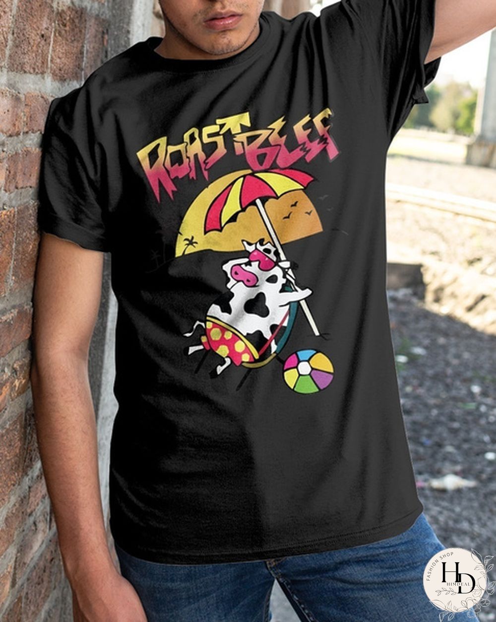 Hot Sale Unisex Roast Beef Dustin T-Shirt 80s Vintage Fashion Stranger Things Graphic Tee