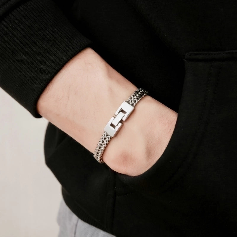 Hip-hop Geometric Titanium Steel Plating Men’s Bracelets