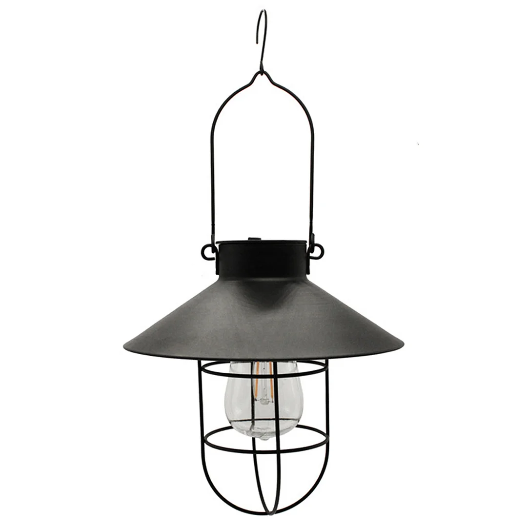 Hanging Solar Lanterns, Waterproof LED Solar Light with Tungsten Bulb (1)