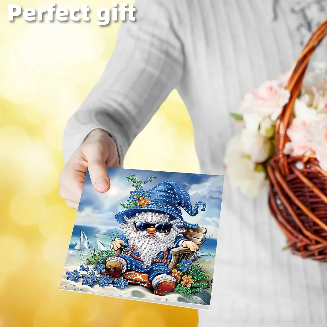 6PCS Goblin DIY Diamond Painting Greeting Card Set with Envelopes for Adults Gifts