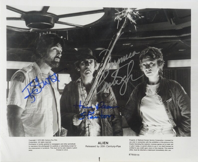 ALIEN CAST SIGNED Photo Poster painting X3 Tom Skerrit, Harry Dean Stanton, Veronica Cattwright wcoa