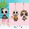 6pcs DIY Diamond Art Keychains Halloween Scary Doll Kits