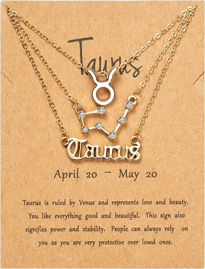Zodiac Sign Necklace Set