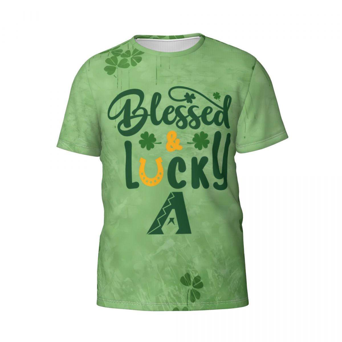 Arizona Diamondbacks St Patrick's Day Blessed And Lucky Printed Men's T-Shirt