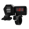 Dual USB Dual Port Power Supply Adapter 5V 3.4A Voltmeter Motorcycle USB Charger