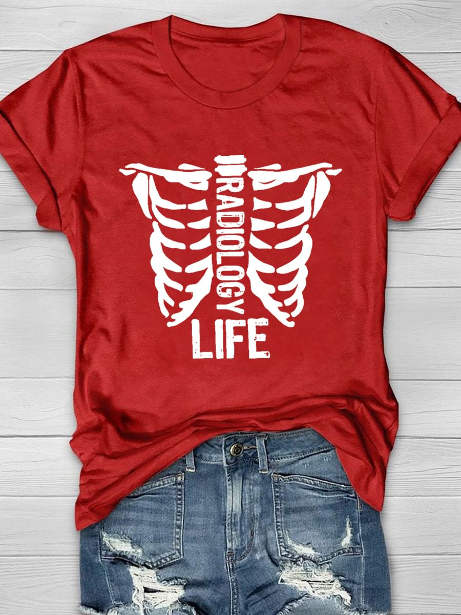 Radiology Life Print Short Sleeve T-shirt