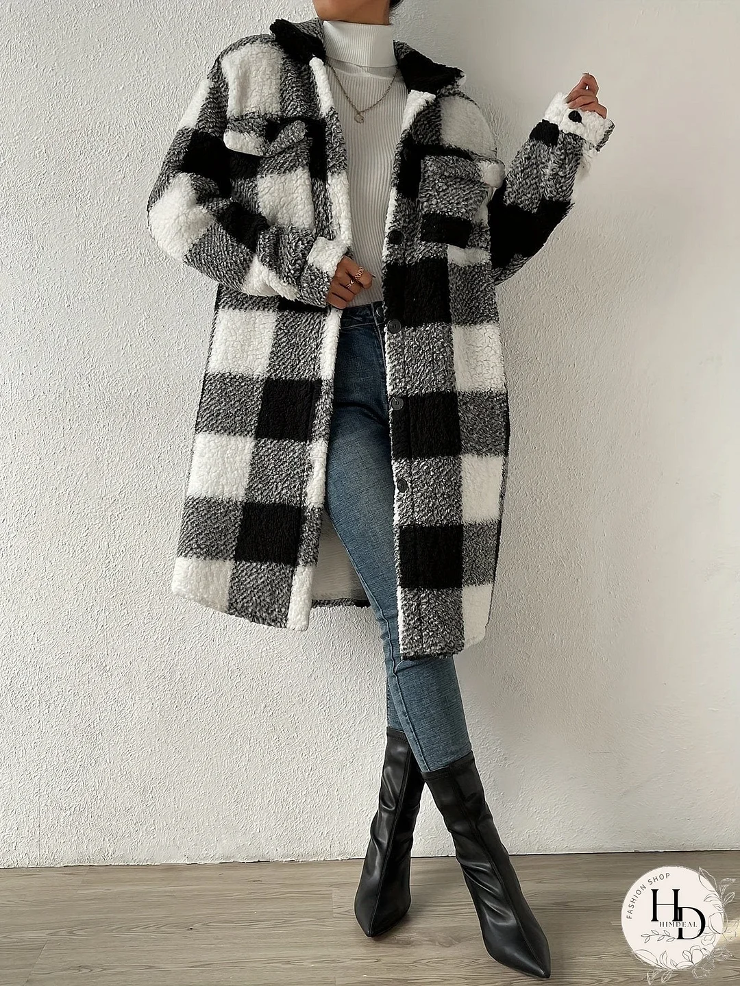 Winter Plaid Sherpa Jacket