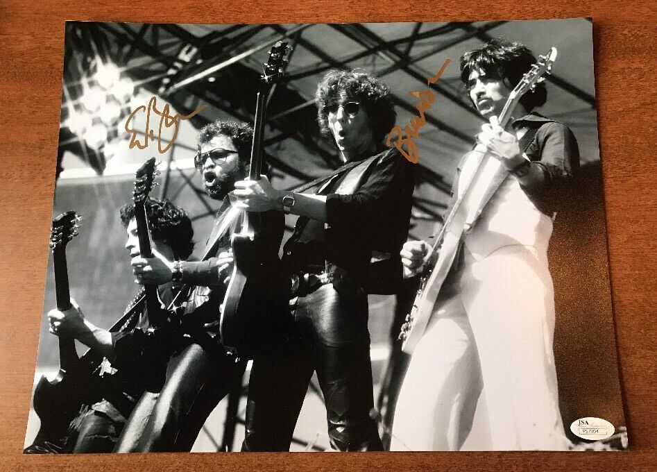 BUCK DHARMA + ERIC BLOOM Blue Oyster Cult SIGNED 11x14 Jsa COA