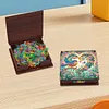 Colorful Hummingbird Wooden DIY Crystal Art Sticky Notes Holder (160 Blank Notepads) Diamond Painting Sticky Notes Dispenser Ideal for Home Office Supplies Handicrafts Gifts