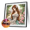 (Multi-Style)Literary Lady-Partial Special Shaped Diamond Painting 30*30CM