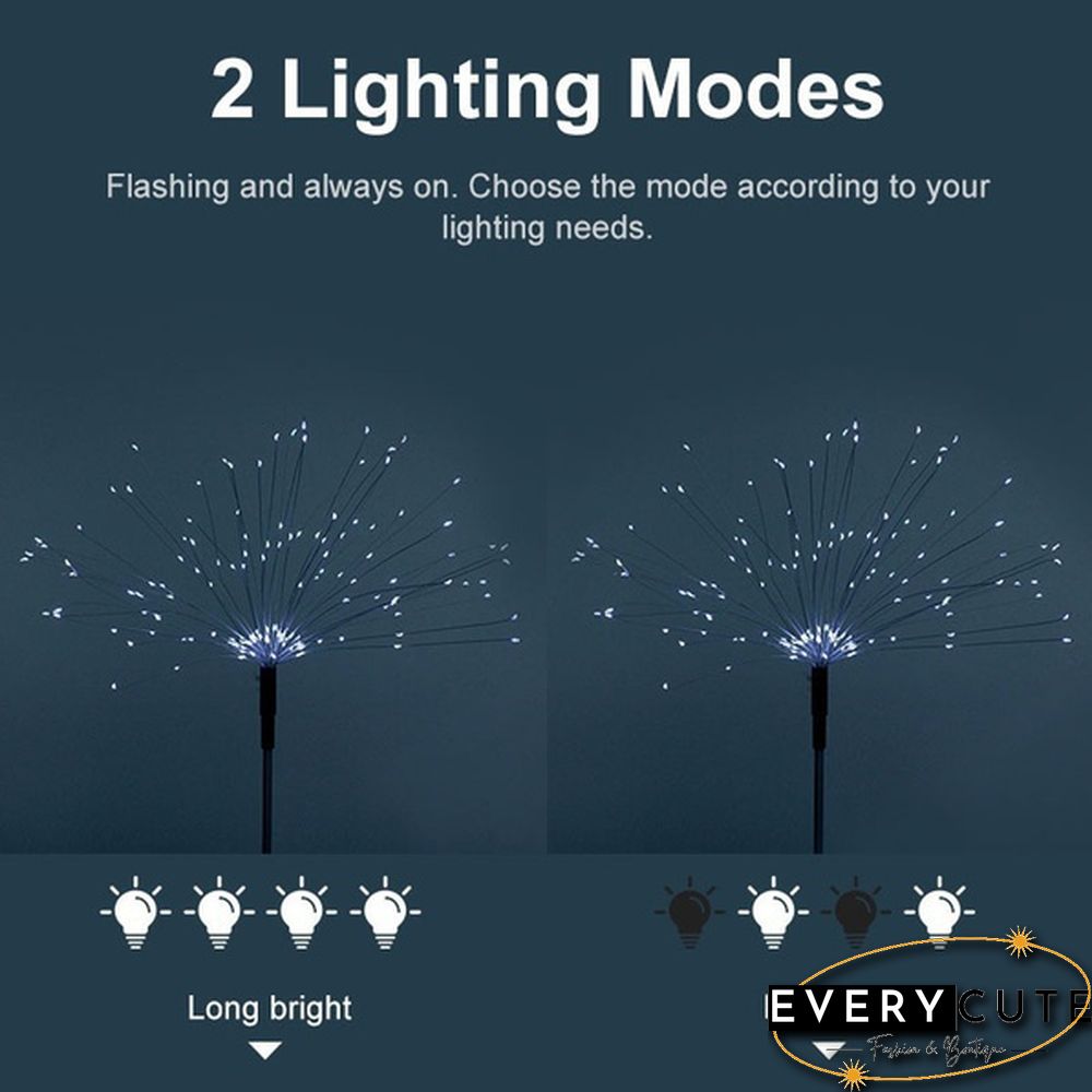Newest Upgrade Solar Garden Decorative Lights Outdoor Solar Powered 40Copper Wires String Landscape Light Diy Flowers Fireworks Trees for Walkway Patio Lawn Backyard,christmas Party Decor