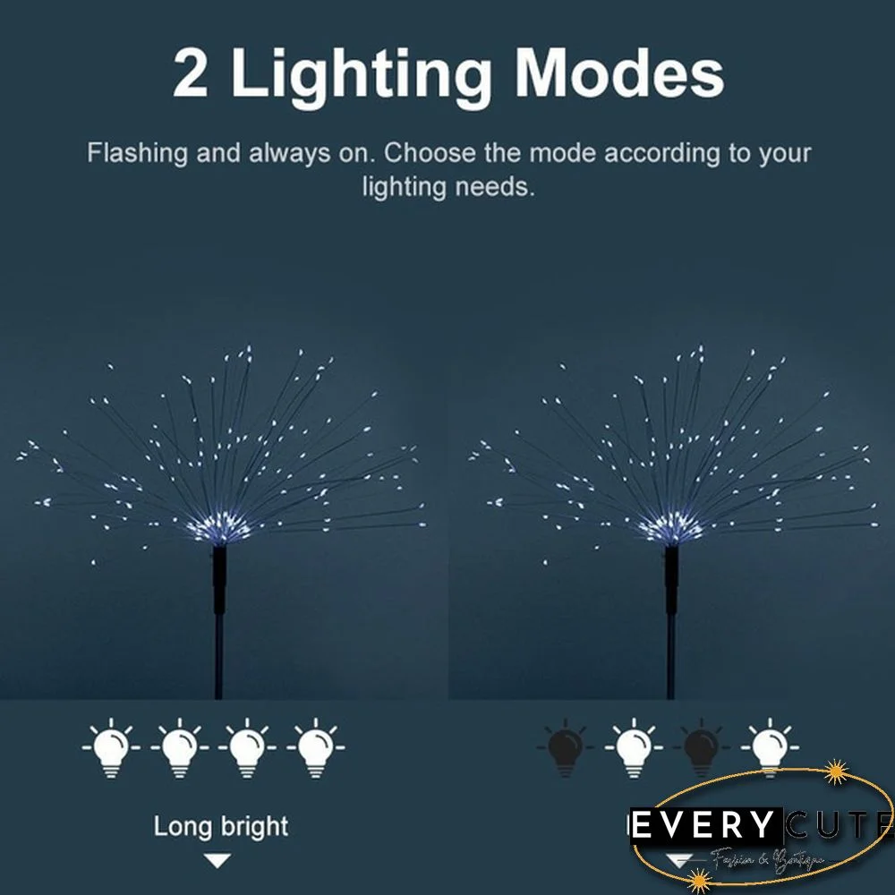 Newest Upgrade Solar Garden Decorative Lights Outdoor Solar Powered 40Copper Wires String Landscape Light Diy Flowers Fireworks Trees for Walkway Patio Lawn Backyard,christmas Party Decor