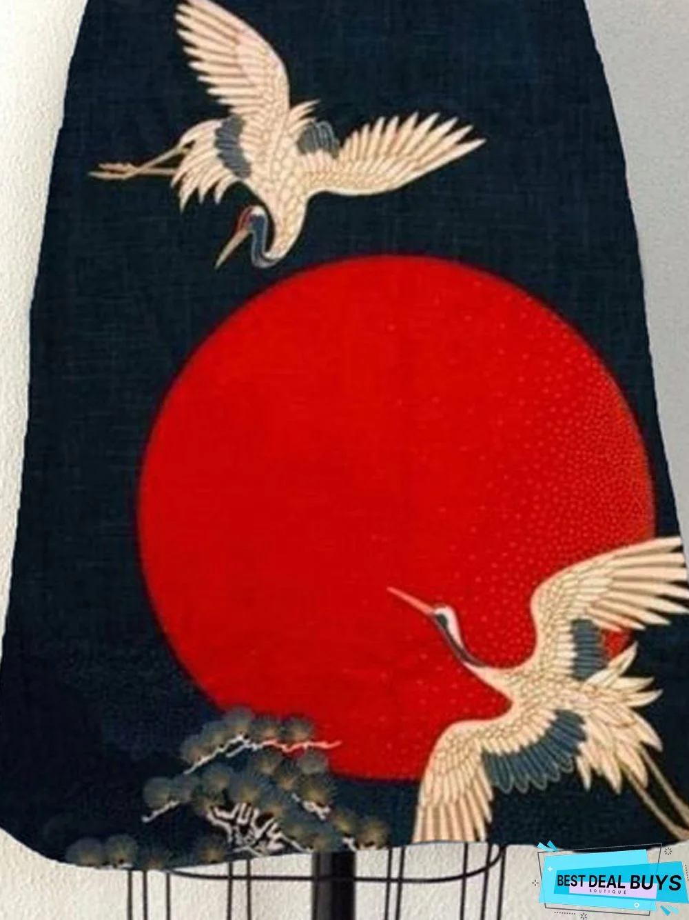 A-Line Cotton-Blend Casual Skirt