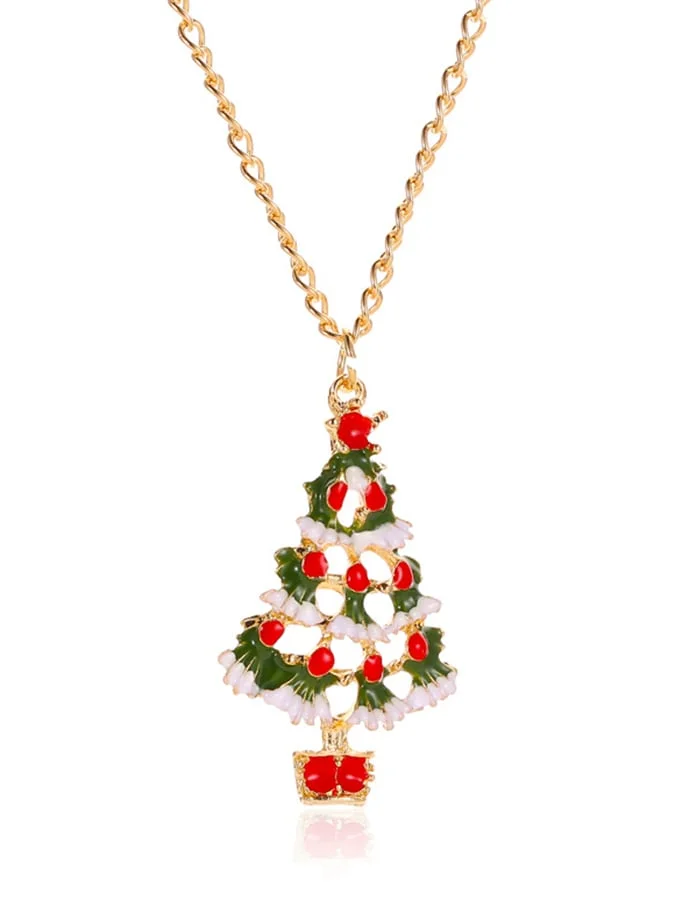 🔥BUY 3 GET 10% OFF🔥Women's Vintage Christmas Tree Pendant Necklace