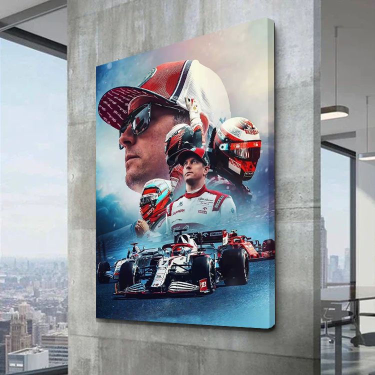 The Best Driver Of The Race-Alfa Romeo Team Driver Kimi Raikkonen Canvas Wall Art