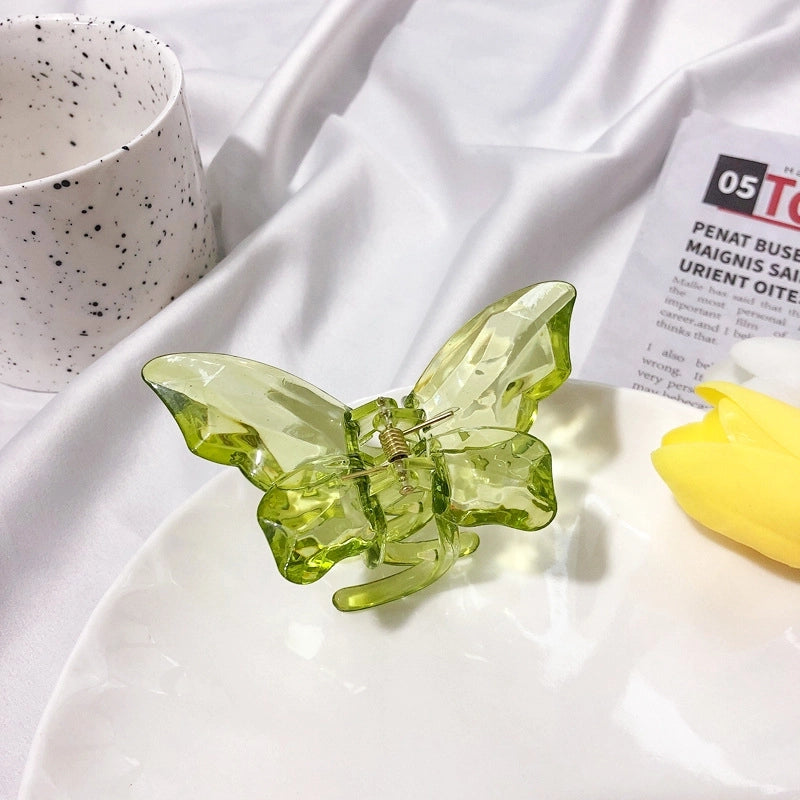 Sweet Butterfly Resin Transparent Hair Clip