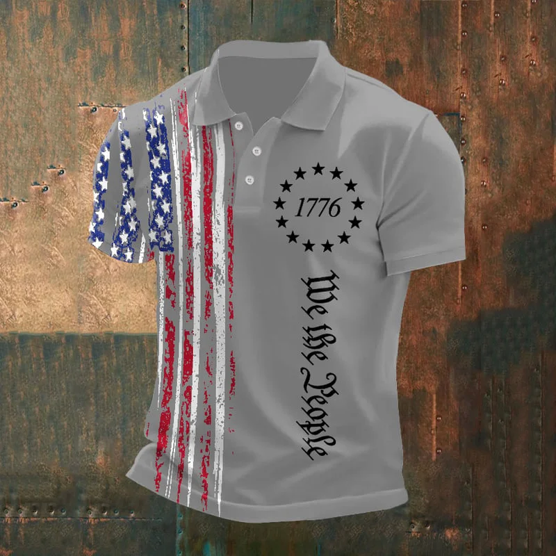 Men's 1776 We The People Print Polo Shirt