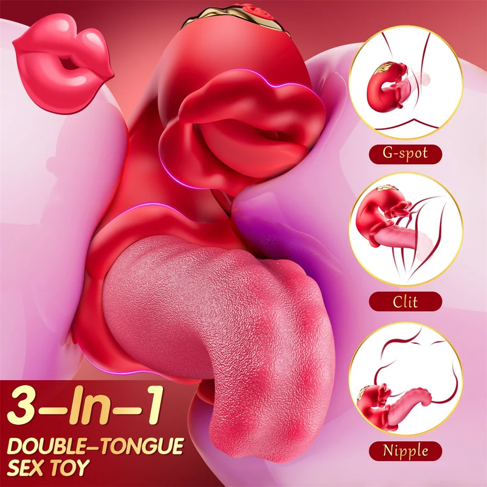3 in 1 Multifunctional Vibrator with Swinging Tongue for Ultimate Clitoral and G Spot Pleasure