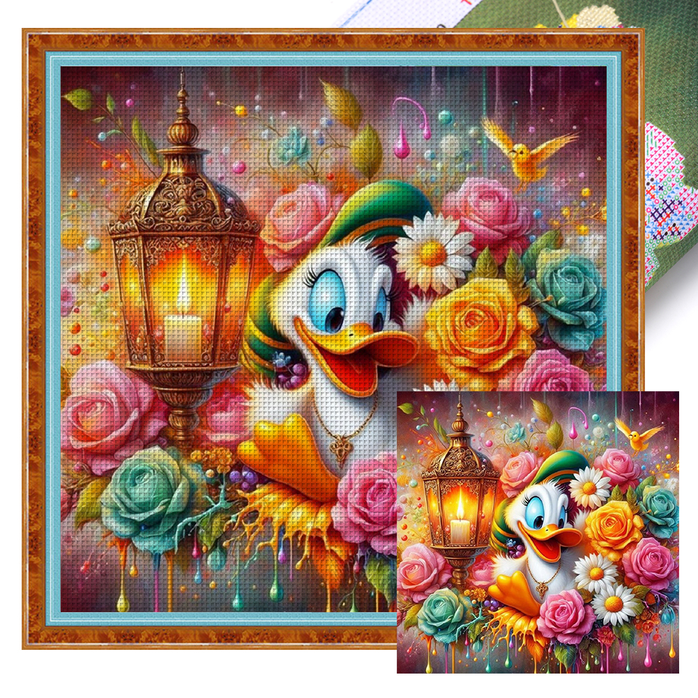 Daisy Full 11CT Pre-stamped Canvas(40*40cm) Cross Stitch