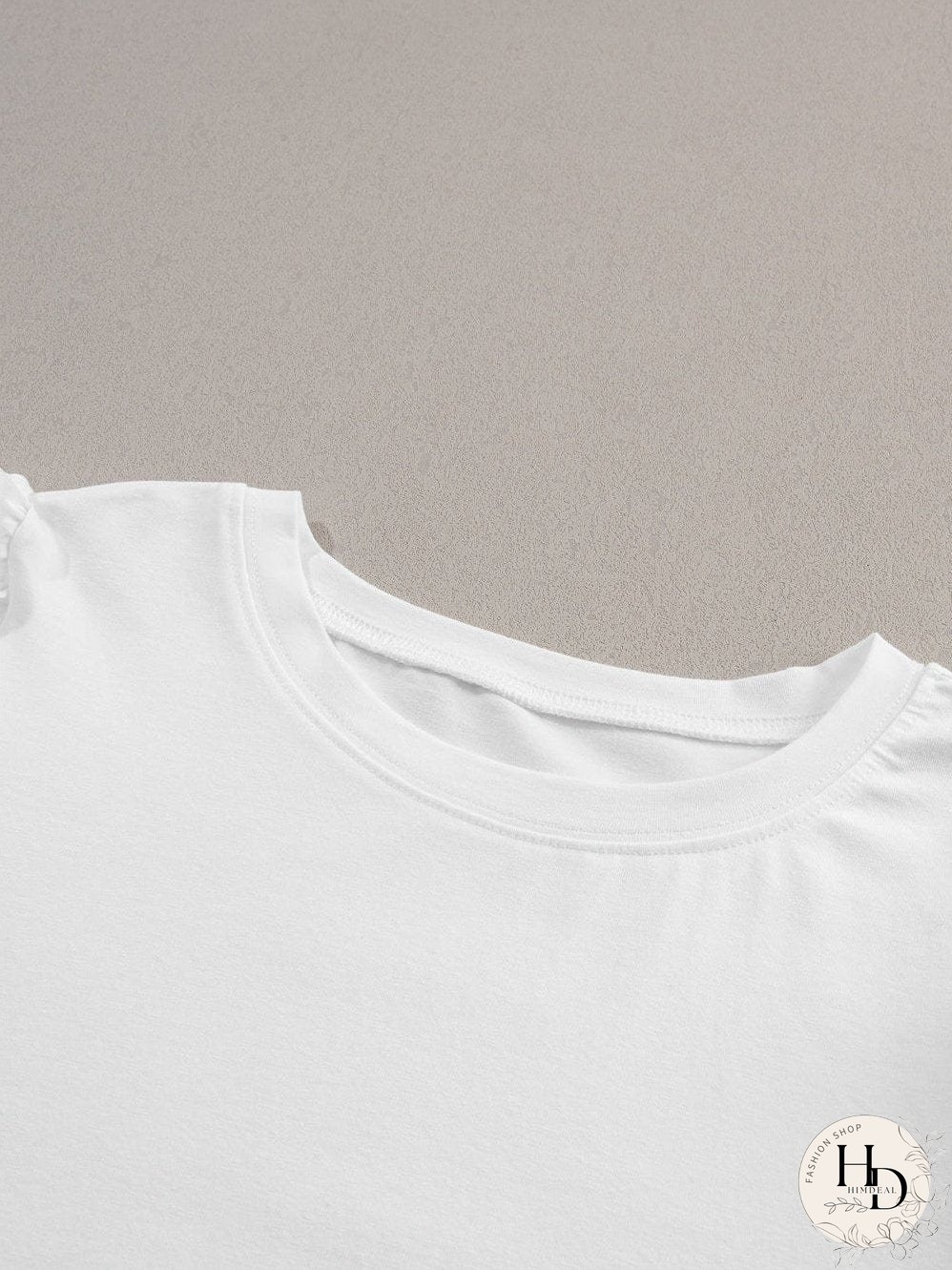 White Puff Sleeve Tee