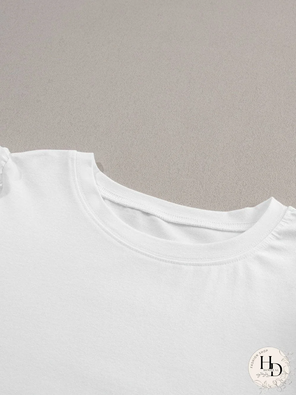 White Puff Sleeve Tee