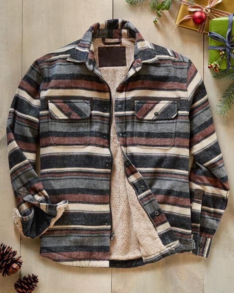 Men's quilted jacket shirts-09