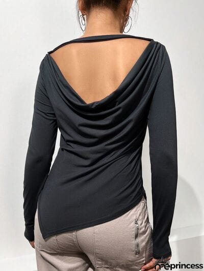 Cutout Long Sleeve T-Shirt