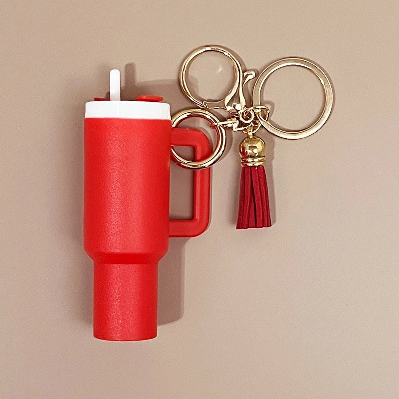 Minimalist Commute Cup Plastic Unisex Bag Pendant Keychain