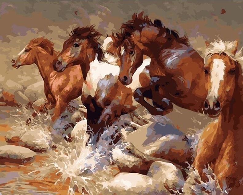 

Running Horses – Paint By Numbers - 40*50CM, 501 Original