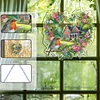 Diamond Painting Acrylic Cabin in The Woods Window Hanging Pendant for Home Decor