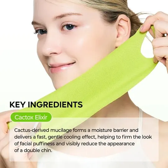 V-lifting mewing band contouring the jawline