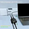 Ethernet Splitter 1 to 2 1000Mbps Gigabit Internet Cable Splitter RJ45 Splitter