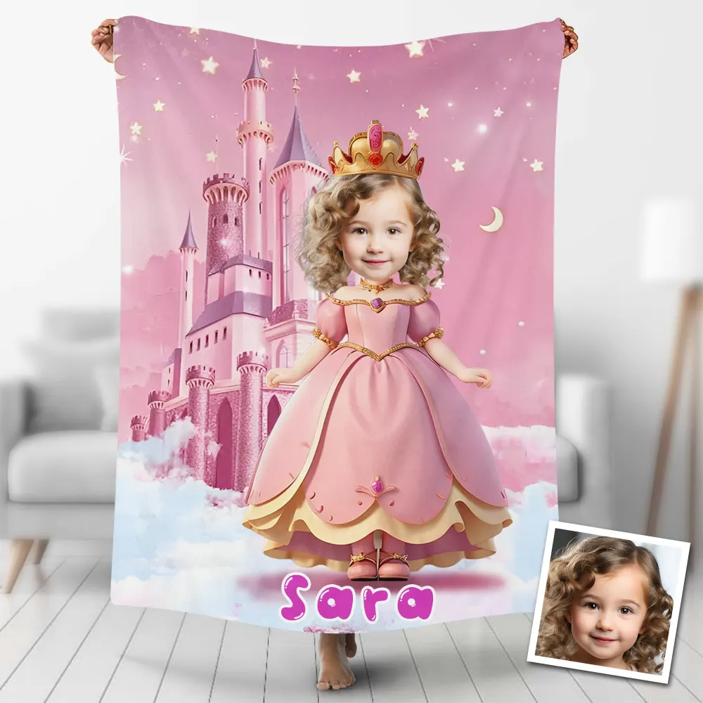 Custom Blankets Personalized Princess Girl Blankets