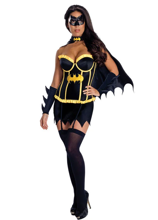 Black Yellow Batgirl Strapless Halloween Costume-elleschic