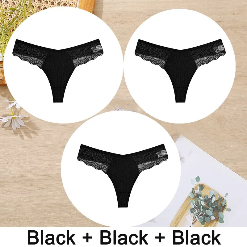 Billionm Cotton Panties for Women Sexy Lace Underwear G-String Underpants Female Perspective Hollow out Soft Intimate Lingerie