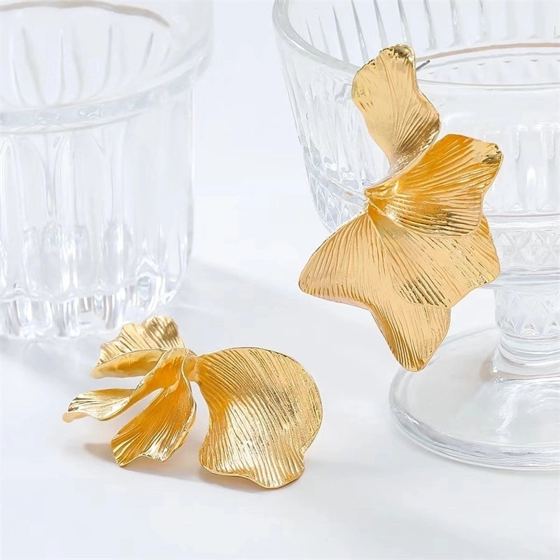 1 Pair Y2K Sweet Minimalist Geometric Flower Inlay Alloy Pearl Ear Studs