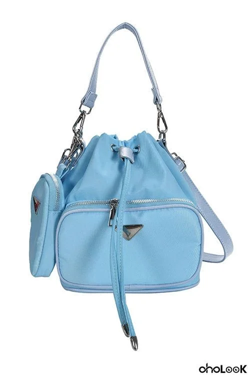 Nylon Adjustable Strap Bucket Bag