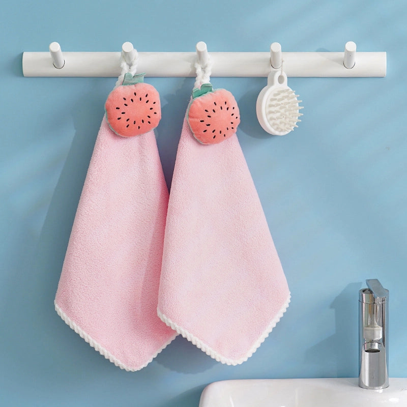 Kitchen Hand Towel Factory LOGO Hanging Hand Towel Coral Velvet Hand Towel Factory