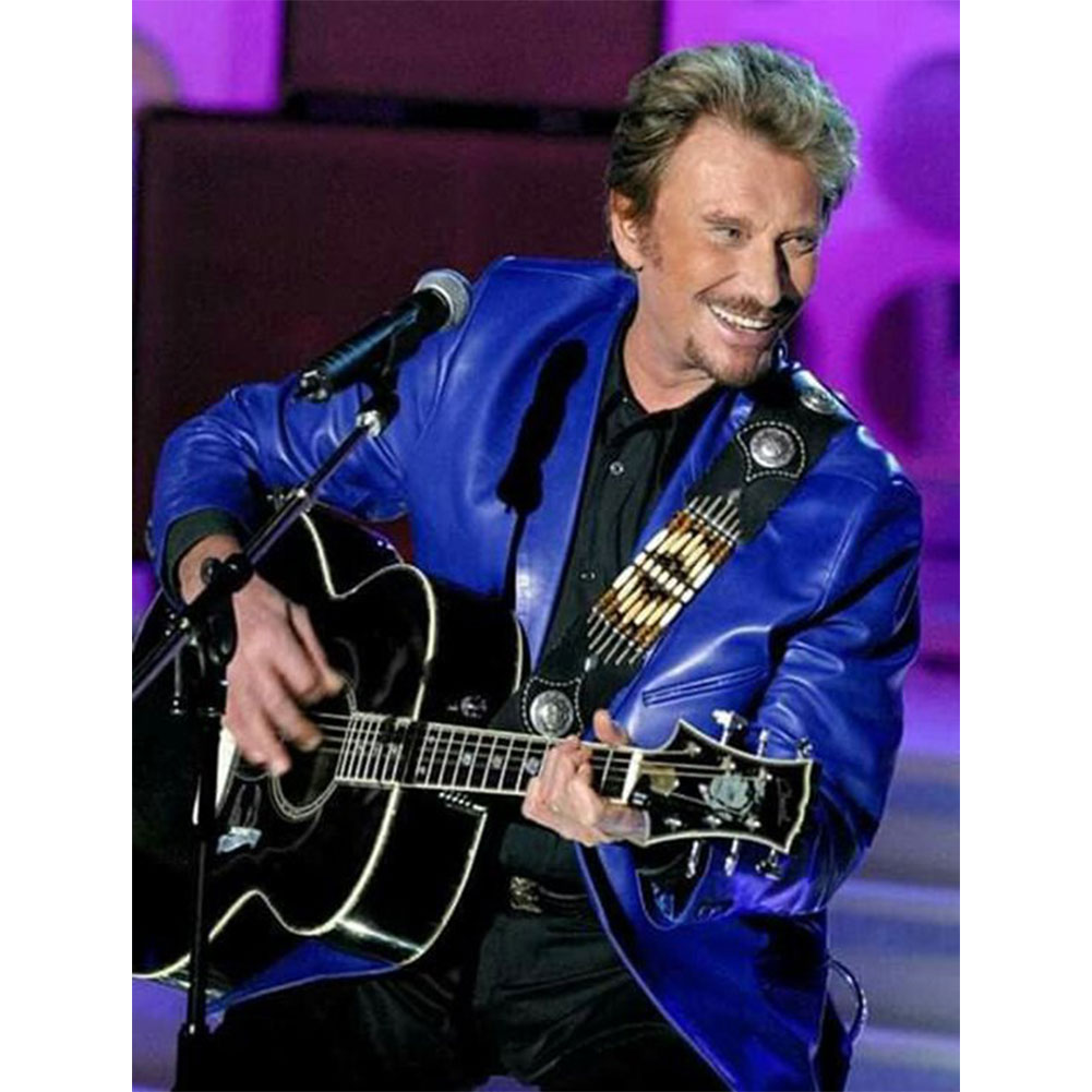 

Johnny Hallyday - Round Drill Diamond Painting - 30*40CM, 501 Original