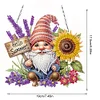 (US Only)Gnome 2D/Flat DIY Diamond Art Pendant with Light Strip Wall Decoration Craft