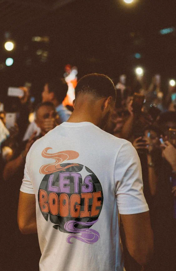 Let's Boogie Printing Casual Men's T-shirt