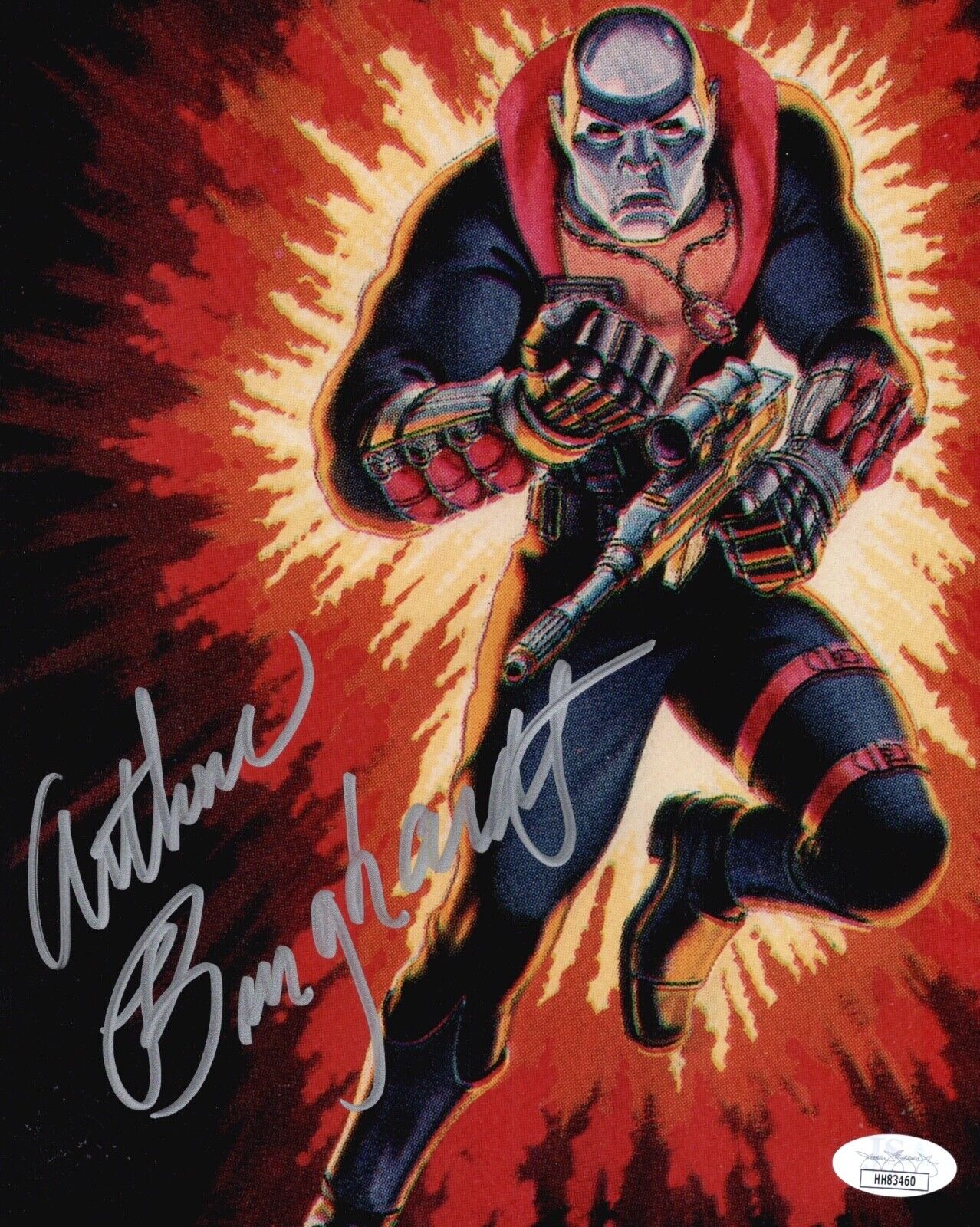 ARTHUR BURGHARDT Signed DESTRO G.I. Joe 8x10 Photo Poster painting Autograph JSA COA Cert