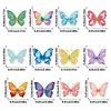 12pcs Colorful Butterflies Double-Sided DIY Diamond Painting Keychain Kit